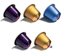 Lot de 50 variétés Nespresso - Decaffeinato Arpeggio, Vivalto, Volluto