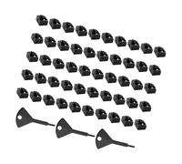 Lot de 50 verrous de connexion électronique avec 3 clés - Noir | Bouchon antirouille pour équipement d'affichage informatique, bouchon étanche pour appareil de jeu, coque de protection