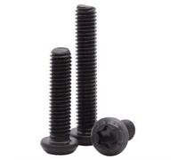 Lot de 50 vis à métaux Torx M4-0,7 x 20 mm, finition oxyde noir, alliage d'acier de qualité 10.9, couverture complète du filetage UNC, lot de 50