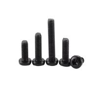 Lot de 50 vis à tête cylindrique Torx six lobes, filetage métrique, en acier noir GB2672, M2, M2.5, M3, M4, M5, M6(5mm,M2.5)