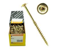 Lot de 50 vis à tête disque, avec vis pour panneaux d'aggloméré ETA - Vis Torx pour construction en bois - Filetage Turbo - 8 x 90 mm