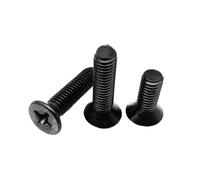 Lot de 50 vis à tête fraisée cruciforme en acier inoxydable 304, noires, M1,6, M2, M2,5, M3, A2-70(3mm,50pcs M1.6)