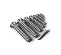 Lot de 50 vis à tête fraisée M10 x 180 mm en acier inoxydable avec six pans creux - Idéal pour l'industrie, la maison, les vis à tête fraisée M10 - Jeu de vis DIN 7991 A2 V2A