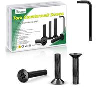 Lot de 50 vis à tête fraisée M3 x 10 mm, en acier inoxydable Bolatus 304, avec clé Torx et boîte conformes à la norme ISO 14581, pour machines et appareils, installations extérieures, meubles, bois