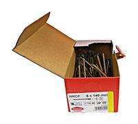 Lot de 50 vis à tête plate TX30 pour construction en bois, toutes les tailles Tête de disque Torx (6 x 140 mm