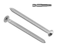 Lot de 50 vis à tôle Torx à tête plate en acier inoxydable 304 avec embout Torx #10 x 2