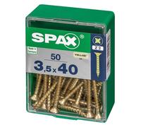 Lot de 50 vis acier t?te fraisée pozidriv SPAX, Diam.3.5 mm x L.40 mm
