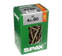 Lot de 50 vis acier t?te fraisée torx SPAX, Diam.4.5 mm x L.60 mm