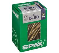 Lot de 50 vis acier tête fraisée pozidriv, Diam.5 mm x L.80 mm