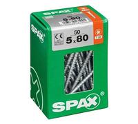 Spax Vis universelle, 5 x 80 mm, 50 unités, Filetage partiel, Tête fraisée, T-STAR plus T20, 4CUT, WIROX - 4191010500807