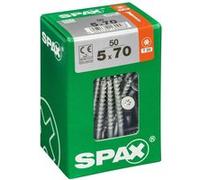 Lot de 50 vis acier tête fraisée torx SPAX, Diam.5 mm x L.70 mm G