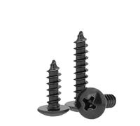 Lot de 50 vis autotaraudeuses à tête bombée cruciforme M2.6 M3 M3.5 M4 M5 en acier au carbone noir(30mm x50pcs)