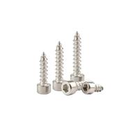 Lot de 50 vis autotaraudeuses à tête cylindrique hexagonale en acier au carbone de qualité 8.8, M2, M3, M3.5, zinguées, for haut-parleur(Zinc Plated,M3.5X8mm(50PCS))