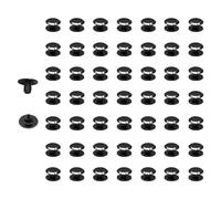 Lot de 50 vis Chicago M4 x 4 mm pour reliure à rivets, noires