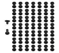 Lot de 50 vis Chicago M4 x 8 mm pour reliure à rivets, noires