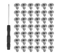 Lot de 50 vis de montage M.2 SSD, Pcie Nvme M2 x 3 mm Vis de rechange Phillips à tête plate M.2 SSD avec tournevis, vis M2 pour ordinateur portable Nvme