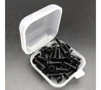 Lot de 50 vis de montage pour plaque de protection et plaque arrière pour guitare électrique STyle - Noir