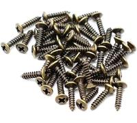 Lot de 50 vis de pickguard durables en cuivre rouge de 3 mm pour guitares Fender Tele Gibson (bronze-50 pièces)