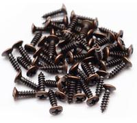 Lot de 50 vis de protection durables en cuivre rouge de 3 mm pour guitare Fender Tele Gibson (cuivre rouge - 50 pièces)