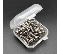 Lot de 50 vis de protection pour plaque de protection de basse à tête ovale cruciforme 3 mm de diamètre 12 mm de longueur (chromé)