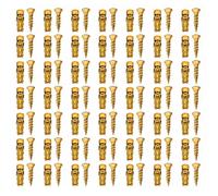 Lot de 50 vis d'expansion courtes 6 x 14 mm pour béton, bois | Kit de réparation de charnière, réparation de trous lâches, fixation de porte d'armoire, ancrages d'expansion