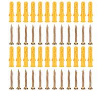 Lot de 50 vis et chevilles pour mur de maçonnerie, brique, béton, vis sans tête autotaraudeuses pour cloison sèche, boulons d'ancrage mural - M8 x 40 mm