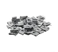 Lot de 50 vis filetées de fixation de vitesse pour voiture, pare-chocs, clips de porte, écrous en U en métal pour réparation et remplacement de véhicules