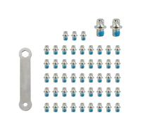 Lot de 50 vis hexagonales pour pédale de vélo de route, 4 mm, clous de pied, vis de rechange antidérapantes, accessoires de pédale