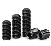 Lot de 50 vis sans tête à six pans creux M3-0,5 x 3 mm, pointe cylindrique sans tête, entraînement hexagonal interne, alliage d'acier, acier au carbone de qualité 12,9, pour bouton de porte de