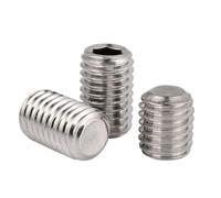 Lot de 50 vis sans tête M4 x 10 mm, à six pans creux, avec cône, en acier inoxydable argenté ISO4026, vis sans tête M4, en acier inoxydable