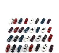 Lot de 50 voitures miniatures à l'échelle Z 1:220 en plastique pour tracé de train, camions et navires miniatures, couleurs assorties, pièces de rechange pour chemin de fer