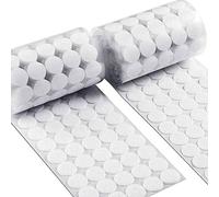 Lot de 500 (250 paires) ¾ "/20 mm Diamètre Collant Dos pièces Crochet et boucle auto-adhésif Dots Tapes, dos Collant Crochet et boucle Attaches - Idéal pour aller à l'école, à la maison, ou au bureau (Blanc)