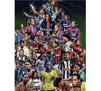 Lot de 500 Affiches en Papier du Footballeur Ronaldinho pour Adultes, Jouet éducatif Familial Xy233Qw 52 x 38 cm