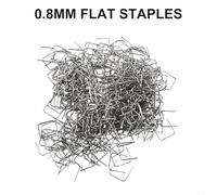 Lot de 500 agrafes à chaud pour soudure en plastique de voiture, tailles 0 60 mm/0 80 mm (0,8 mm plat)