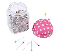 Lot de 500 Aiguilles à Coudre recouvertes de Tissu Rose pour décoration de Mariage