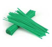 Lot de 500 attaches de jardin solides vertes en fil de fer avec noyau en polyéthylène (15 cm)