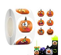 Lot de 500 autocollants citrouille d'Halloween pour Halloween, citrouille et citrouille - Pour Halloween