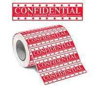 Lot de 500 autocollants confidentiels rouges de 10,2 x 2,5 cm pour le personnel autorisé uniquement - Étiquettes d'instructions spéciales de manipulation pour fichiers Top Secret
