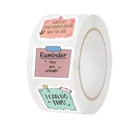 Lot de 500 autocollants de citation motivationnelle - Étiquettes esthétiques - Pour bouteilles d'eau, ordinateur portable, scrapbooking, journal, skateboard, étiquette esthétique