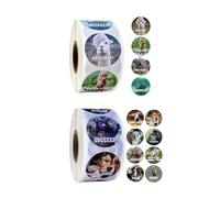 Lot de 500 autocollants de motivation en forme d'animaux - Autocollants de récompense pour , jouets animaux | Rouleau de 500 étiquettes, enseignant de 2,5 cm, de motivation et