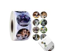 Lot de 500 autocollants de motivation pour enseignant - Motif animal - 2,5 cm - Récompense de dessin animé pour salle de classe primaire - Encourageant les sceaux d'incitation pour, étudiants