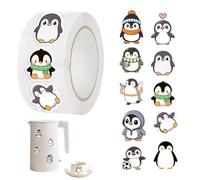 Lot de 500 autocollants de pingouins mignons et dessins animés pour ordinateurs portables - Projets d'art, scrapbooking, agenda, téléphone portable, guitare