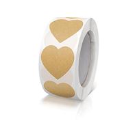 Lot de 500 autocollants en forme de cœur - 25 mm - Petit code couleur - Pour mariage, scrapbooking, cadeaux