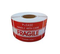 Lot de 500 autocollants « Fragile » de 5,1 x 7,6 cm - « Handle with Care Thank You »