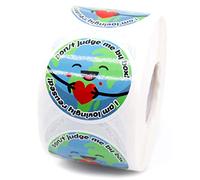 Lot de 500 autocollants mignons pour petites entreprises, autocollants drôles « Don't Judge Me by Box » pour petite entreprise, boîte réutilisée, étiquette de recyclage, autocollants d'emballage, enveloppes de courrier, autocollants d'expédition