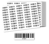 Lot de 500 autocollants numérotés pour codes-barres - 10 feuilles - 50 codes-barres par feuille - 5,1 x 0,6 cm - Étiquettes imperméables durables - Étiquettes d'inventaire pour organiser - 128