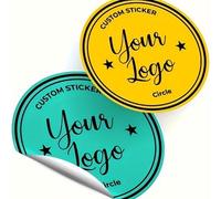 Lot de 500 autocollants personnalisés de 1,18/1,57/5,97/5,9/7,9/7,6/7,15/9 cm avec logo personnalisé, pour anniversaire, baptême, créez vos propres autocollants de marque commerciale