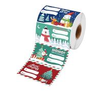 Lot de 500 autocollants pour noms de Noël, cadeaux de bande dessinée pour chaussettes de Noël, autocollants pour emballages cadeaux, enveloppes et cartes festives, pour emballage, boîte, travaux