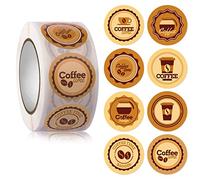 Lot de 500 autocollants ronds de 1 pouce pour café, boissons, bouteilles d'eau, fête, emballage cadeau de remerciement, emballage et cartes, lot de petites entreprises multicolores