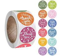 Lot de 500 autocollants ronds de remerciement, 12 styles, pour fête de mariage, scrapbooking, emballage cadeau